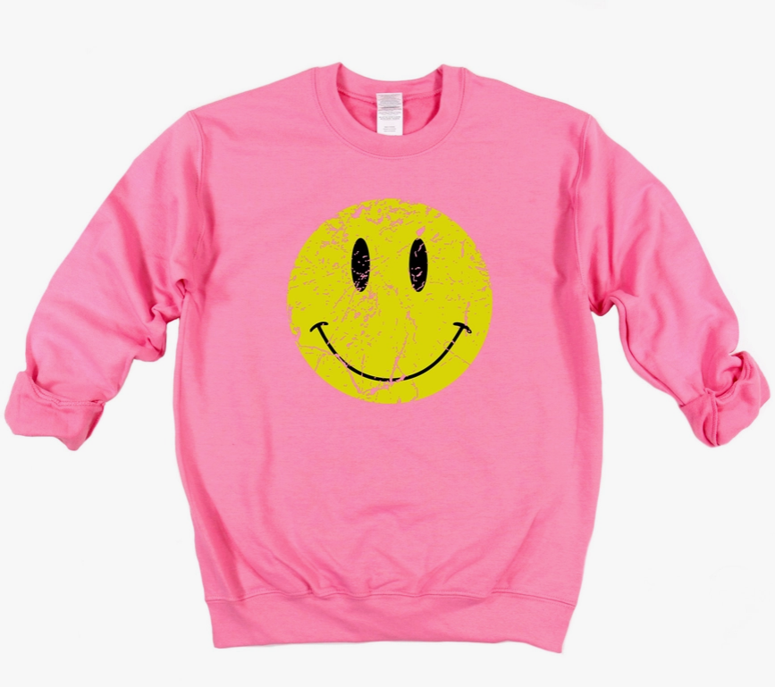 Distressed Smiley Face | Everyday | Youth Sweatshirt