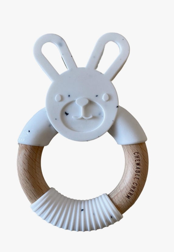 Bunny Silicone + Wood Teether