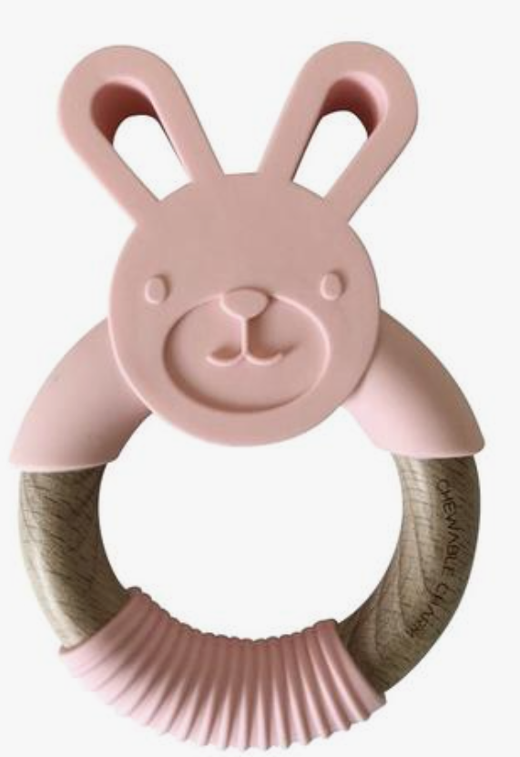 Bunny Silicone + Wood Teether