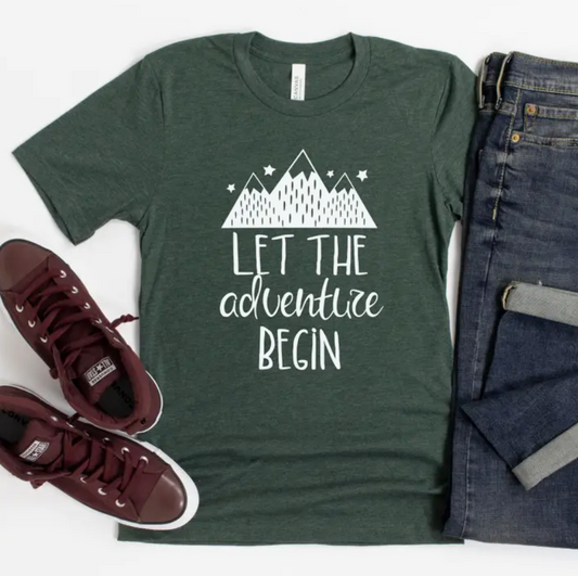 Let The Adventure Begin Mountains | Youth Short Sleeve