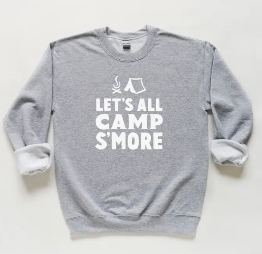 Let's All Camp S'more | Camping | Youth Sweatshirt