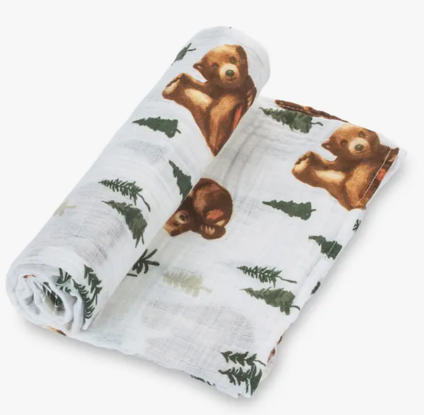 Brave Little Bear Baby Swaddle Blanket