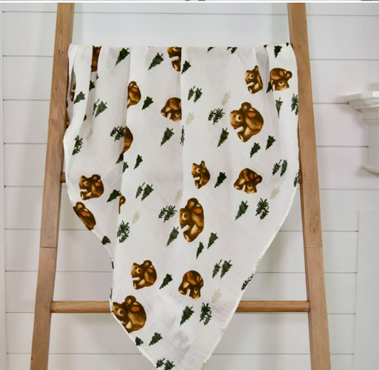 Brave Little Bear Baby Swaddle Blanket