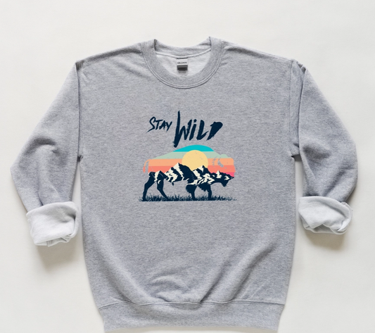 Stay Wild Buffalo | Outdoors | Youth Sweatshirt