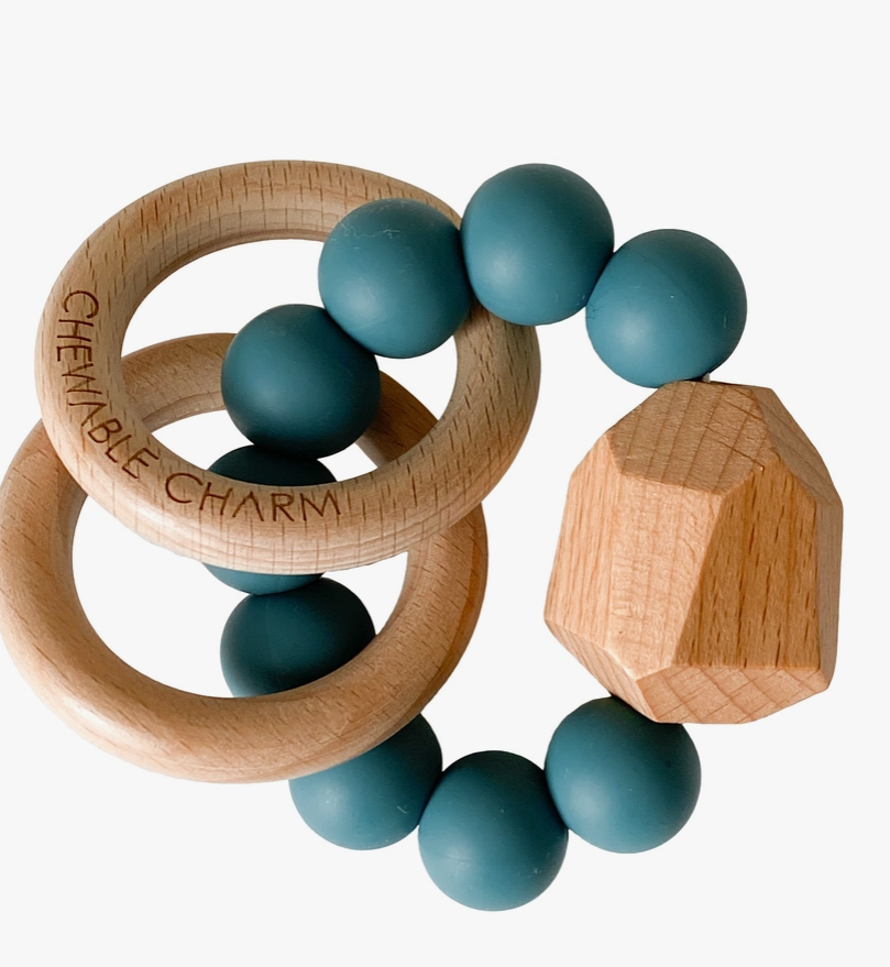 Hayes Silicone + Wood Teether Ring