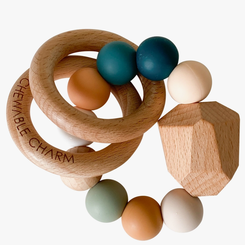 Hayes Silicone + Wood Teether Ring