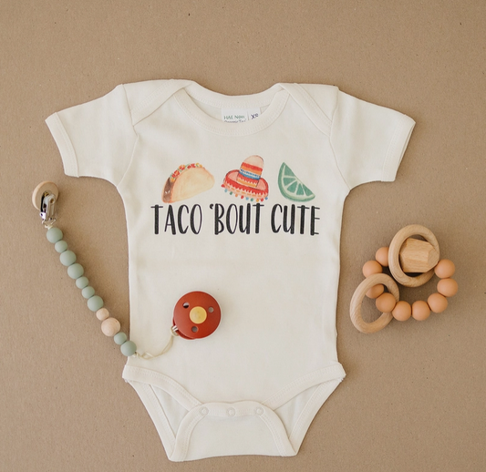 Taco 'bout Cute Organic Baby Onesie