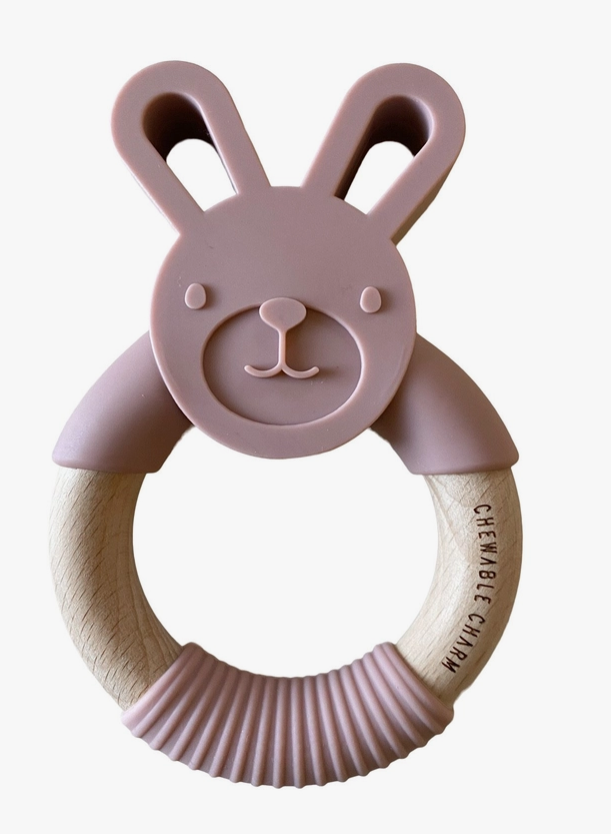 Bunny Silicone + Wood Teether