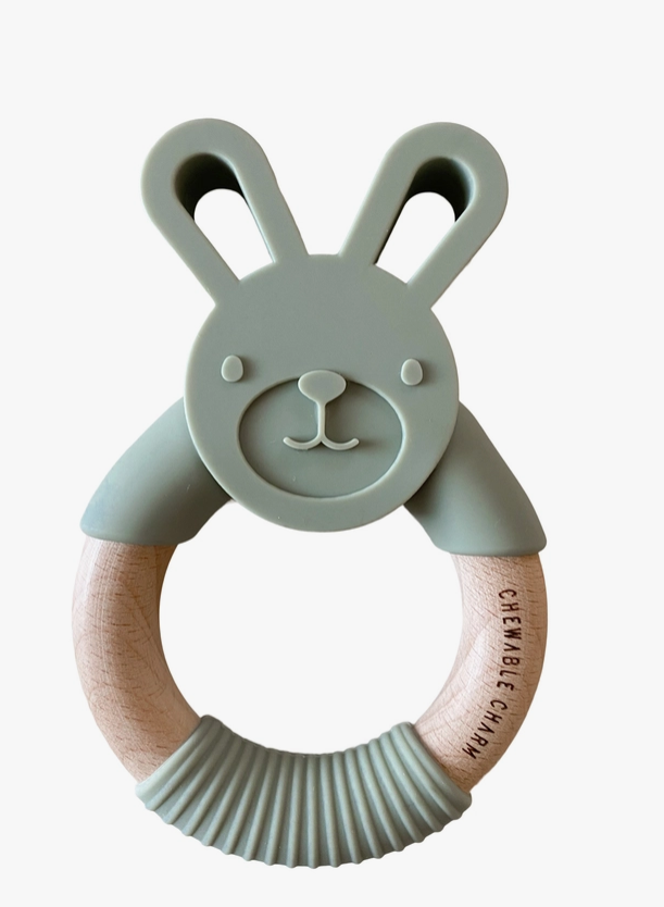 Bunny Silicone + Wood Teether