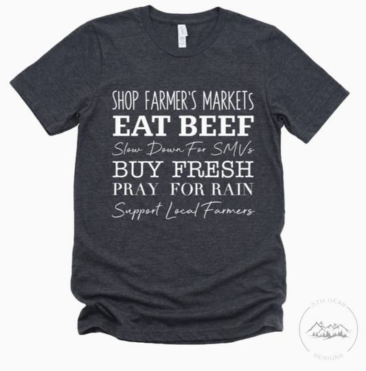 Support Local Farmers Unisex Graphic T-Shirt