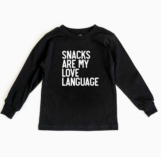 Snacks Are My Love Language | Toddler Long Sleeve Tee