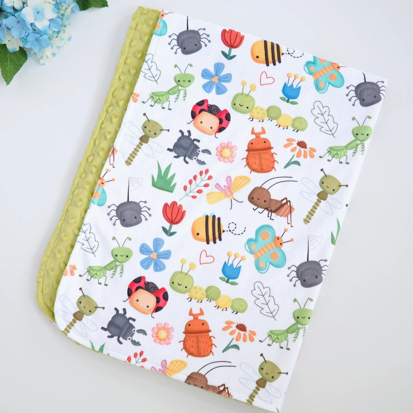 Baby & Toddler Minky Blanket - Bug Buddies