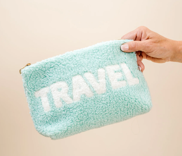 Sherpa Zippered Teddy Pouch - Travel