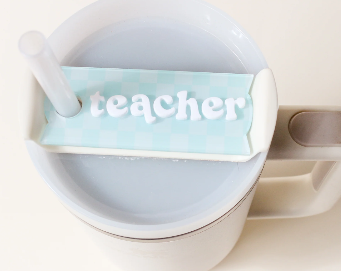 Word Tumbler Lid Topper Tag-Teacher