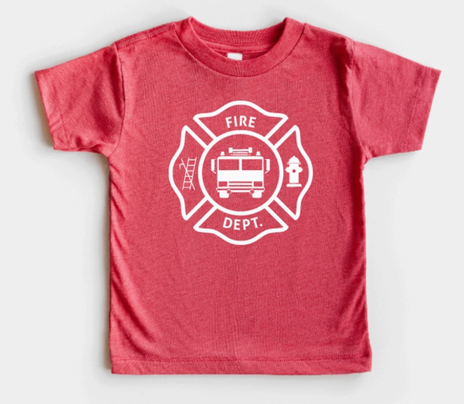 Fire Truck Toddler Graphic Tee