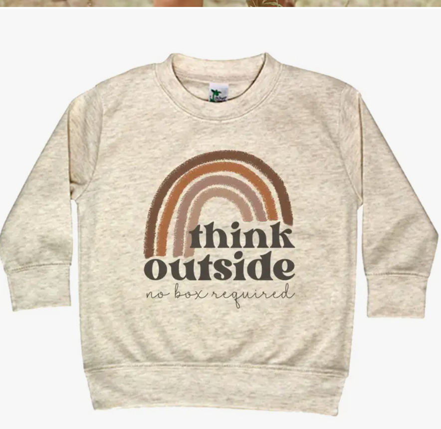 "Think outside no box required" Pullover